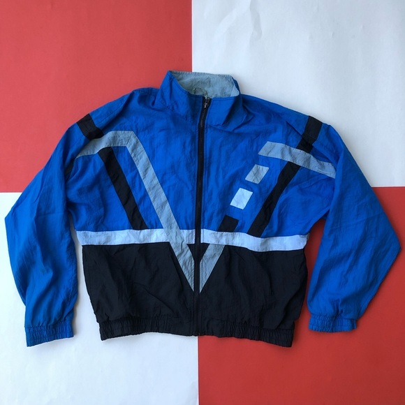 Vintage Other - VINTAGE COLOR BLOCK NYLON WINDBREAKER
